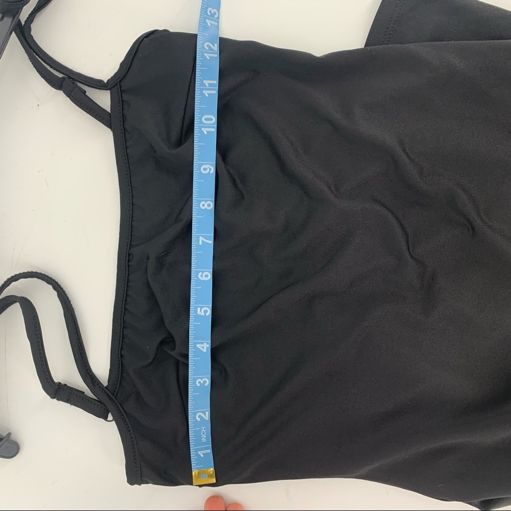 Black Solid Adjustable Strap Cami Dress - image 6